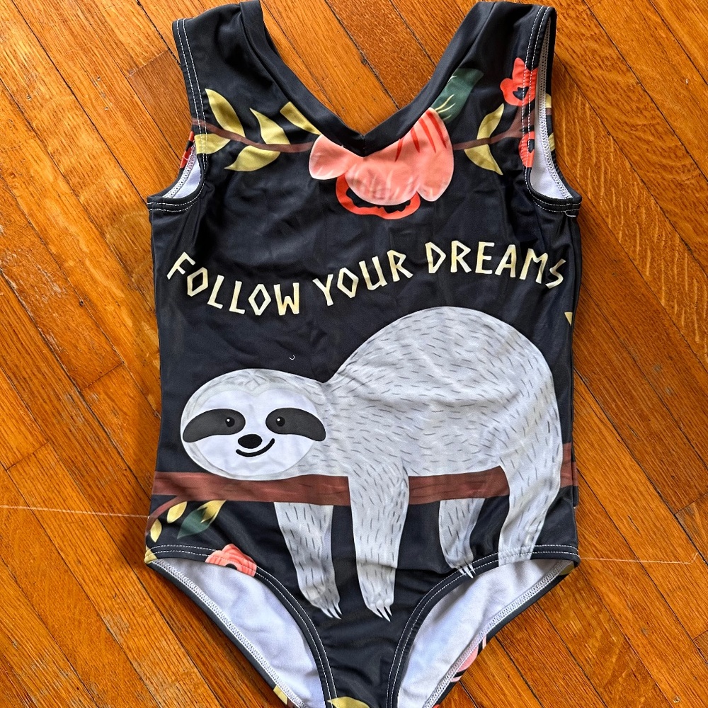 The most adorable sloth bodysuit leotard ever.